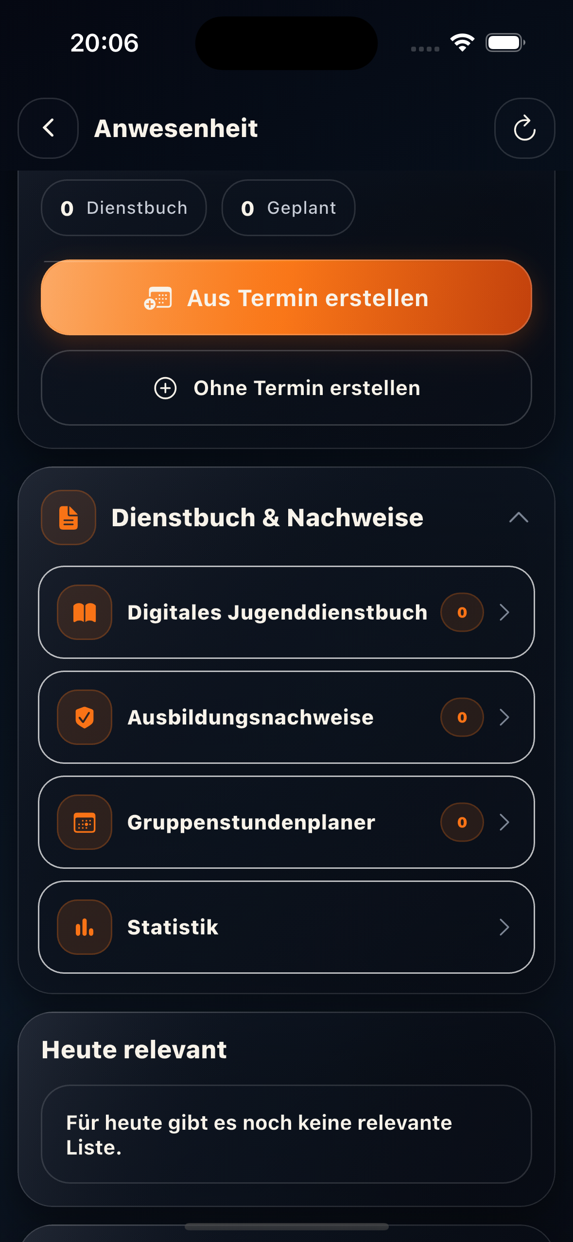 Anwesenheit & Nachweise