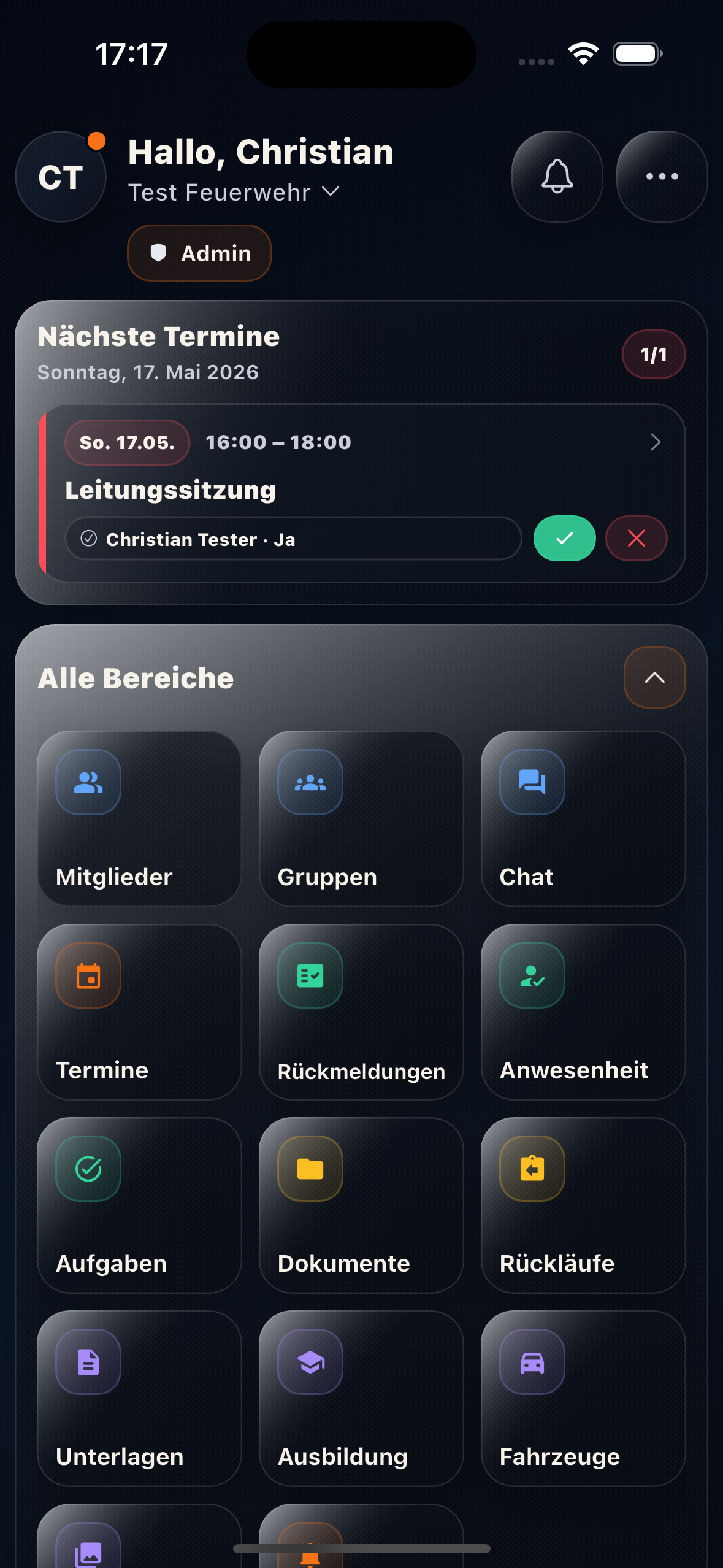JuFlamm App Dashboard